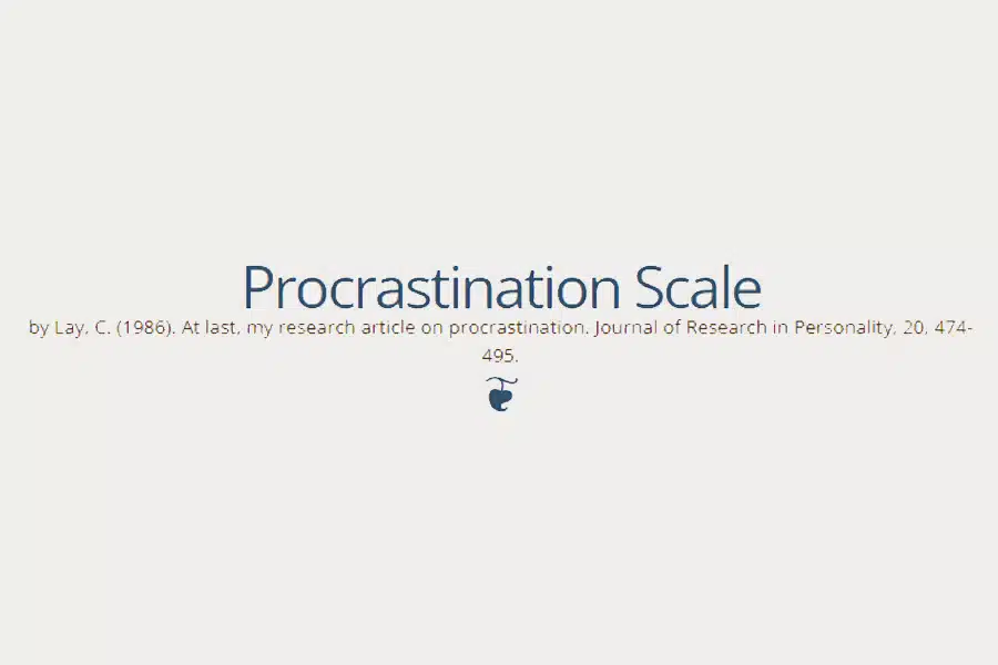 Lay's Procrastination Scale Image
